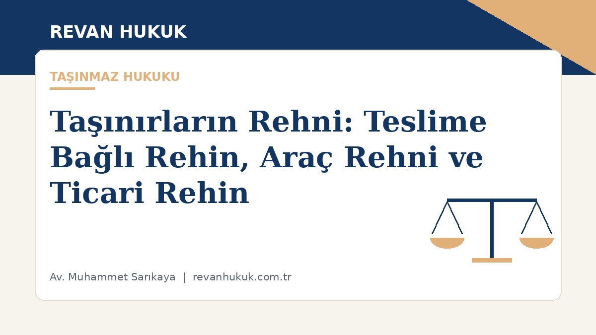 Taşınırların Rehni